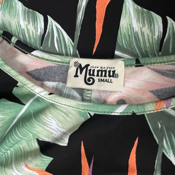 Show Me Your Mumu Palm Print T-shirt Swing Dress Flowy Small Casual Tropical - Picture 5 of 8